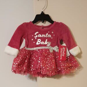 NWT ~ Baby Starters' Santa Baby Tutu Dress Bodysuit  (Size:  3 Months)